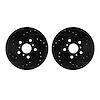 8002-76032 Drilled/Slotted Brake Rotors [Black], 1987-1991 Lexus/Toyota/Scion, Position: Front - image 1