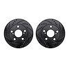 8002-76033 Drilled/Slotted Brake Rotors [Black], 1992-2001 Lexus/Toyota/Scion, Position: Front - image 1