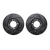 8002-76036 Drilled/Slotted Brake Rotors [Black], 1979-1981 Lexus/Toyota/Scion, Position: Front - image 1