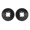 8002-76037 Drilled/Slotted Brake Rotors [Black], 1982-1985 Lexus/Toyota/Scion, Position: Front - image 1