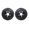 8002-76038 Drilled/Slotted Brake Rotors [Black], 1986-1989 Lexus/Toyota/Scion, Position: Front - image 1
