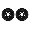 8002-76040 Drilled/Slotted Brake Rotors [Black], 1988-1993 Lexus/Toyota/Scion, Position: Front - image 1