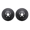 8002-76041 Drilled/Slotted Brake Rotors [Black], 1990-1993 Lexus/Toyota/Scion, Position: Front - image 1