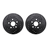 8002-76042 Drilled/Slotted Brake Rotors [Black], 1990-1991 Lexus/Toyota/Scion, Position: Front - image 1