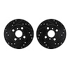 8002-76043 Drilled/Slotted Brake Rotors [Black], 1990-1991 Lexus/Toyota/Scion, Position: Front - image 1