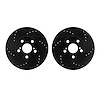 8002-76045 Drilled/Slotted Brake Rotors [Black], 1994-2000 Lexus/Toyota/Scion, Position: Front - image 1