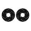 8002-76048 Drilled/Slotted Brake Rotors [Black], 1975-1979 Lexus/Toyota/Scion, Position: Front - image 1