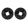 8002-76049 Drilled/Slotted Brake Rotors [Black], 1980-1983 Lexus/Toyota/Scion, Position: Front - image 1