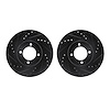 8002-76050 Drilled/Slotted Brake Rotors [Black], 1984-1987 Lexus/Toyota/Scion, Position: Front - image 1