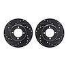 8002-76054 Drilled/Slotted Brake Rotors [Black], 1972-1982 Lexus/Toyota/Scion, Position: Front - image 1