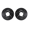 8002-76058 Drilled/Slotted Brake Rotors [Black], 1984-1987 Lexus/Toyota/Scion, Position: Front - image 1