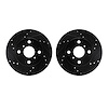 8002-76061 Drilled/Slotted Brake Rotors [Black], 2000-2005 Lexus/Toyota/Scion, Position: Front - image 1