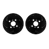 8002-76062 Drilled/Slotted Brake Rotors [Black], 2000-2005 Lexus/Toyota/Scion, Position: Front - image 1