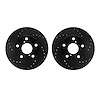8002-76068 Drilled/Slotted Brake Rotors [Black], 1991-1995 Lexus/Toyota/Scion, Position: Front - image 1