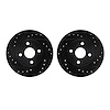 8002-76070 Drilled/Slotted Brake Rotors [Black], 1992-1995 Lexus/Toyota/Scion, Position: Front - image 1