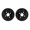 8002-76071 Drilled/Slotted Brake Rotors [Black], 1991-1999 Lexus/Toyota/Scion, Position: Front - image 1