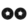 8002-76072 Drilled/Slotted Brake Rotors [Black], 1975-1983 Lexus/Toyota/Scion, Position: Front - image 1