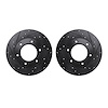 8002-76073 Drilled/Slotted Brake Rotors [Black], 1979-1980 Lexus/Toyota/Scion, Position: Front - image 1