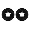 8002-76074 Drilled/Slotted Brake Rotors [Black], 1979-1983 Lexus/Toyota/Scion, Position: Front - image 1
