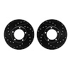 8002-76076 Drilled/Slotted Brake Rotors [Black], 1985-1992 Lexus/Toyota/Scion, Position: Front - image 1