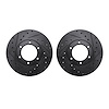 8002-76077 Drilled/Slotted Brake Rotors [Black], 1987-1988 Lexus/Toyota/Scion, Position: Front - image 1