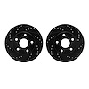 8002-76079 Drilled/Slotted Brake Rotors [Black], 1991-1996 Lexus/Toyota/Scion, Position: Front - image 1