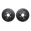 8002-76080 Drilled/Slotted Brake Rotors [Black], 1991-1997 Lexus/Toyota/Scion, Position: Front - image 1