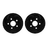 8002-76081 Drilled/Slotted Brake Rotors [Black], 1991-1994 Lexus/Toyota/Scion, Position: Front - image 1