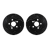 8002-76083 Drilled/Slotted Brake Rotors [Black], 2004-2009 Lexus/Toyota/Scion, Position: Front - image 1