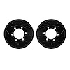 8002-76086 Drilled/Slotted Brake Rotors [Black], 2000-2007 Lexus/Toyota/Scion, Position: Front - image 1