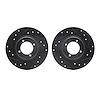 8002-76087 Drilled/Slotted Brake Rotors [Black], 1981-1984 Lexus/Toyota/Scion, Position: Front - image 1