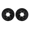 8002-76091 Drilled/Slotted Brake Rotors [Black], 1993-1998 Lexus/Toyota/Scion, Position: Front - image 1