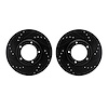 8002-76093 Drilled/Slotted Brake Rotors [Black], 1995-2004 Lexus/Toyota/Scion, Position: Front - image 1