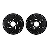 8002-76094 Drilled/Slotted Brake Rotors [Black], 2005-2015 Lexus/Toyota/Scion, Position: Front - image 1