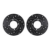 8002-76096 Drilled/Slotted Brake Rotors [Black], 1980-1982 Lexus/Toyota/Scion, Position: Front - image 1