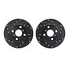 8002-76097 Drilled/Slotted Brake Rotors [Black], 1983-1990 Lexus/Toyota/Scion, Position: Front - image 1