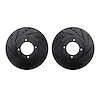 8002-76100 Drilled/Slotted Brake Rotors [Black], 1986-1989 Lexus/Toyota/Scion, Position: Front - image 1