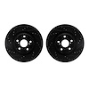 8002-76101 Drilled/Slotted Brake Rotors [Black], 2009-2015 Lexus/Toyota/Scion, Position: Front - image 1