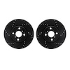 8002-76102 Drilled/Slotted Brake Rotors [Black], 2012-2018 Lexus/Toyota/Scion, Position: Front - image 1
