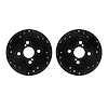 8002-76103 Drilled/Slotted Brake Rotors [Black], 1987-1992 Multiple Makes/Models, Position: Rear - image 1
