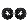 8002-76104 Drilled/Slotted Brake Rotors [Black], Fits Select Multiple Makes/Models, Position: Rear