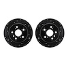 8002-76106 Drilled/Slotted Brake Rotors [Black], 1992-2003 Lexus/Toyota/Scion, Position: Rear - image 1