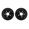 8002-76107 Drilled/Slotted Brake Rotors [Black], 1992-2003 Lexus/Toyota/Scion, Position: Rear - image 1