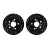 8002-76108 Drilled/Slotted Brake Rotors [Black], 2002-2008 Lexus/Toyota/Scion, Position: Rear - image 1