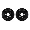 8002-76109 Drilled/Slotted Brake Rotors [Black], 2012-2018 Lexus/Toyota/Scion, Position: Rear - image 1