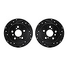 8002-76110 Drilled/Slotted Brake Rotors [Black], 2007-2012 Lexus/Toyota/Scion, Position: Rear - image 1