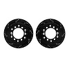 8002-76111 Drilled/Slotted Brake Rotors [Black], Fits Select Lexus/Toyota/Scion, Position: Rear - image 1