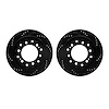 8002-76112 Drilled/Slotted Brake Rotors [Black], 2001-2009 Lexus/Toyota/Scion, Position: Rear - image 1