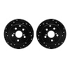 8002-76113 Drilled/Slotted Brake Rotors [Black], 2006-2018 Lexus/Toyota/Scion, Position: Rear - image 1