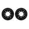 8002-76115 Drilled/Slotted Brake Rotors [Black], 1998-2007 Lexus/Toyota/Scion, Position: Rear - image 1
